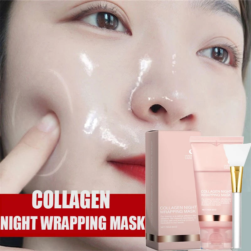 Collagen Night Peel Mask bottle labeled eelhoe liquid peel-off nightly treatment for hydration and gentle firming