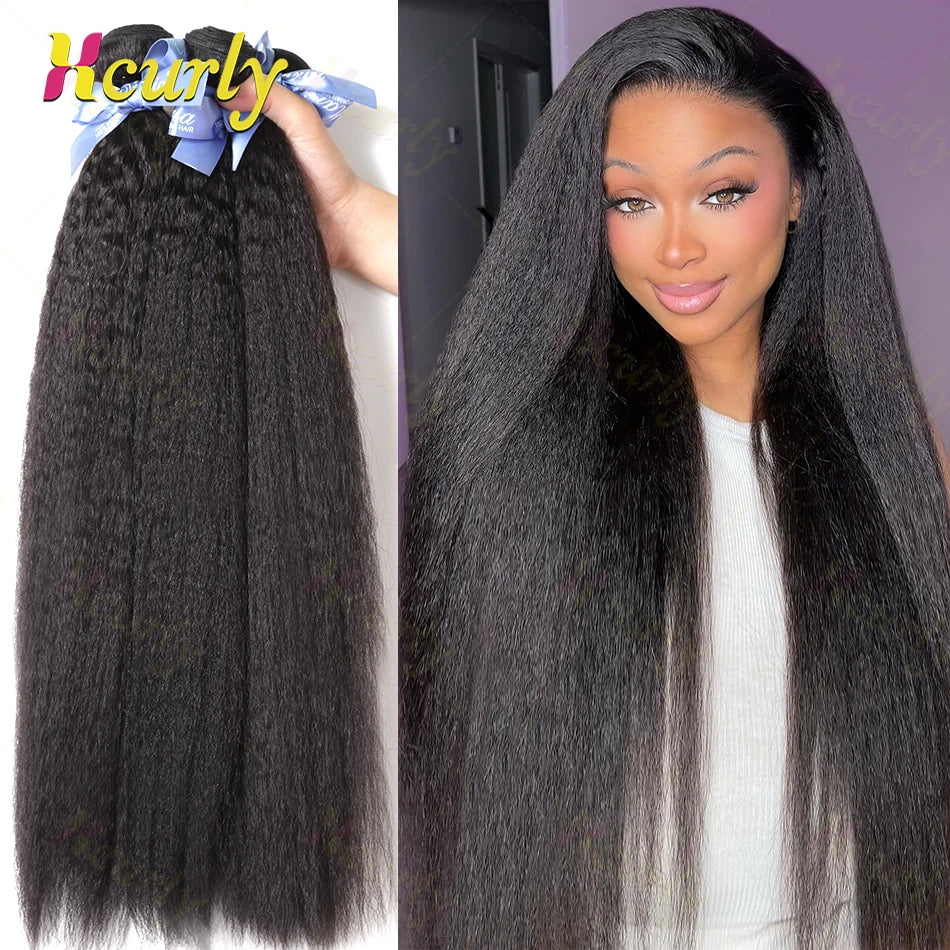 Kinky Straight Vietnamese Yaki Virgin Unprocessed 100 Percent Human Hair Weaving Extensions Remy Bundles by Beauty Bae