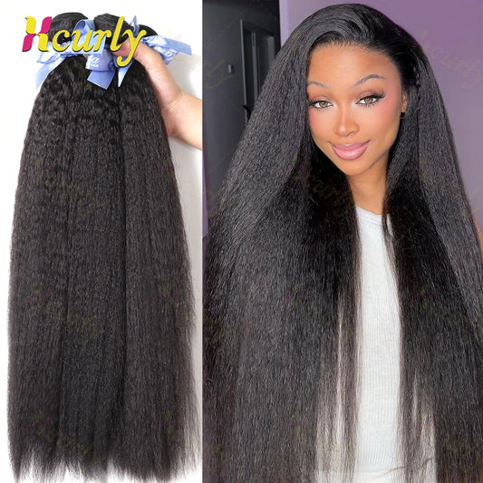 Kinky Straight Vietnamese Yaki Virgin Unprocessed 100 Percent Human Hair Weaving Extensions Remy Bundles by Beauty Bae