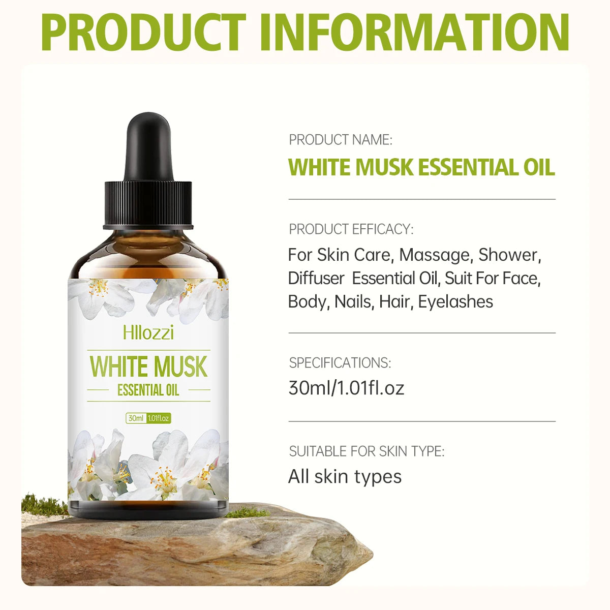 White Musk Vanilla Oil - Beauty Bae