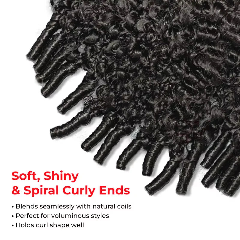 300 Percent Density Burmese Curly Human Hair Wig Glueless 3 In 1 Half Wig For Women Remy 100 Percent Real Hair On Sale by Beauty Bae