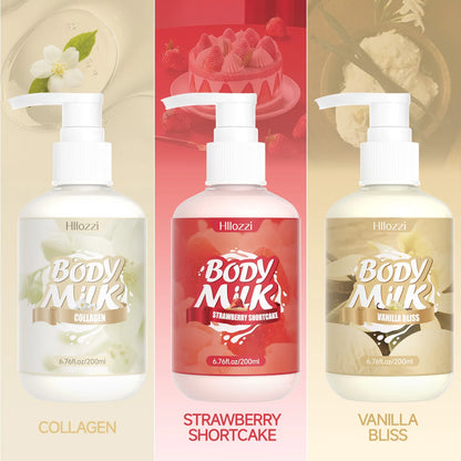 Strawberry Cake Body Lotion Hydrating Moisturizer Vanilla Sakura Rose Vitamin C Citrus Collagen 200ml by Beauty Bae