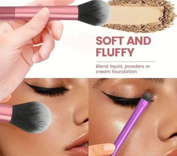 Black Gloss 8pc Wool Brushes