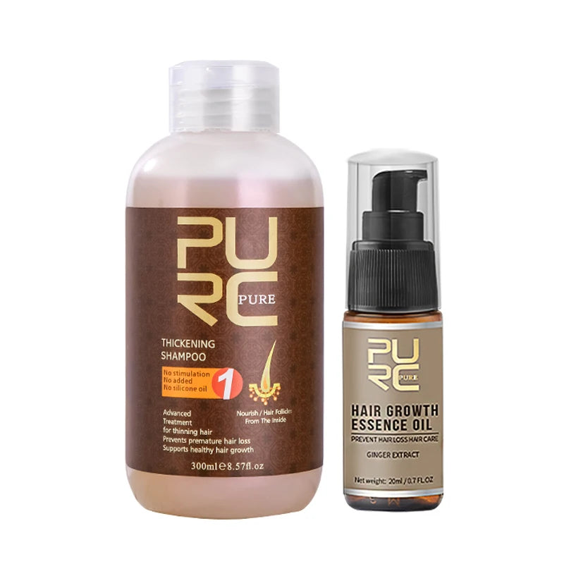 Purc Hair Growth Shampoo And Conditioner Set For All Hair Types 600 Ml Ginger Infused Nourish Repair And Smooth by Beauty Bae