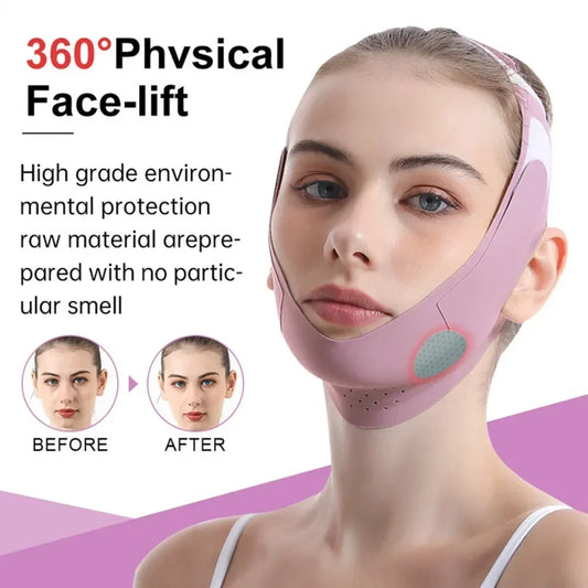 Breathable V-Line Face Band ice silk strap stretchable chin and cheek lift one size moisture-wicking