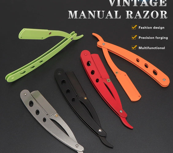 Steel Folding Barber Razor single-piece steel shaver with folding handle for face and body grooming WANGDA PROFESSIONAL China