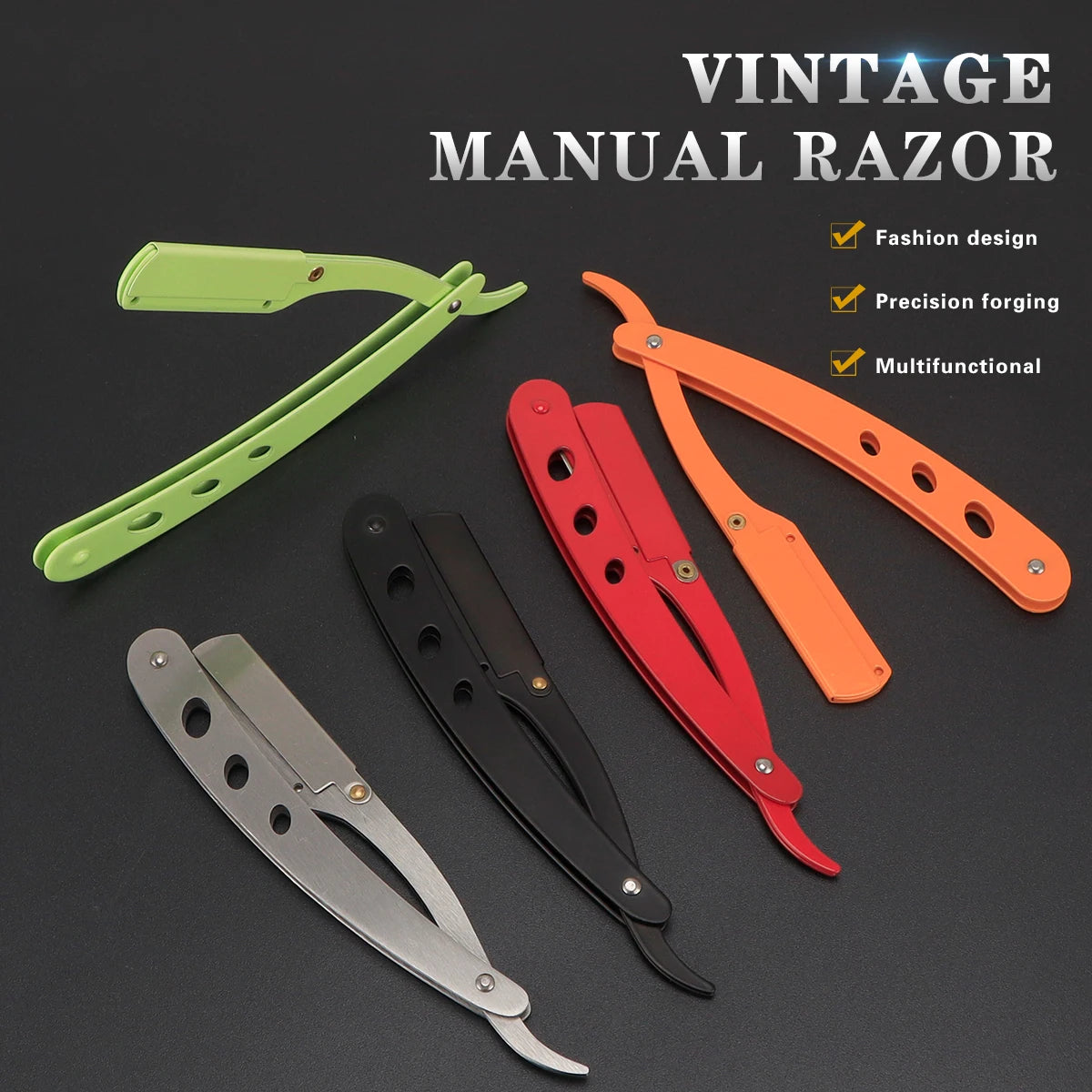 Steel Folding Barber Razor single-piece steel shaver with folding handle for face and body grooming WANGDA PROFESSIONAL China