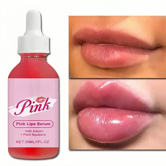 Instant Lip Plumper Serum 30ml clear gloss tube with applicator glycerin squalane plant extracts non-sticky finish