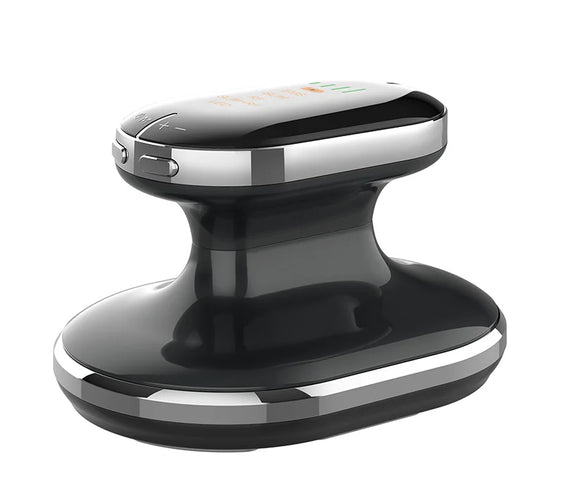 EMS Cellulite Massager ES201 handheld cordless device with 304 stainless steel treatment head and compact 12.2x8.8x7.8cm body