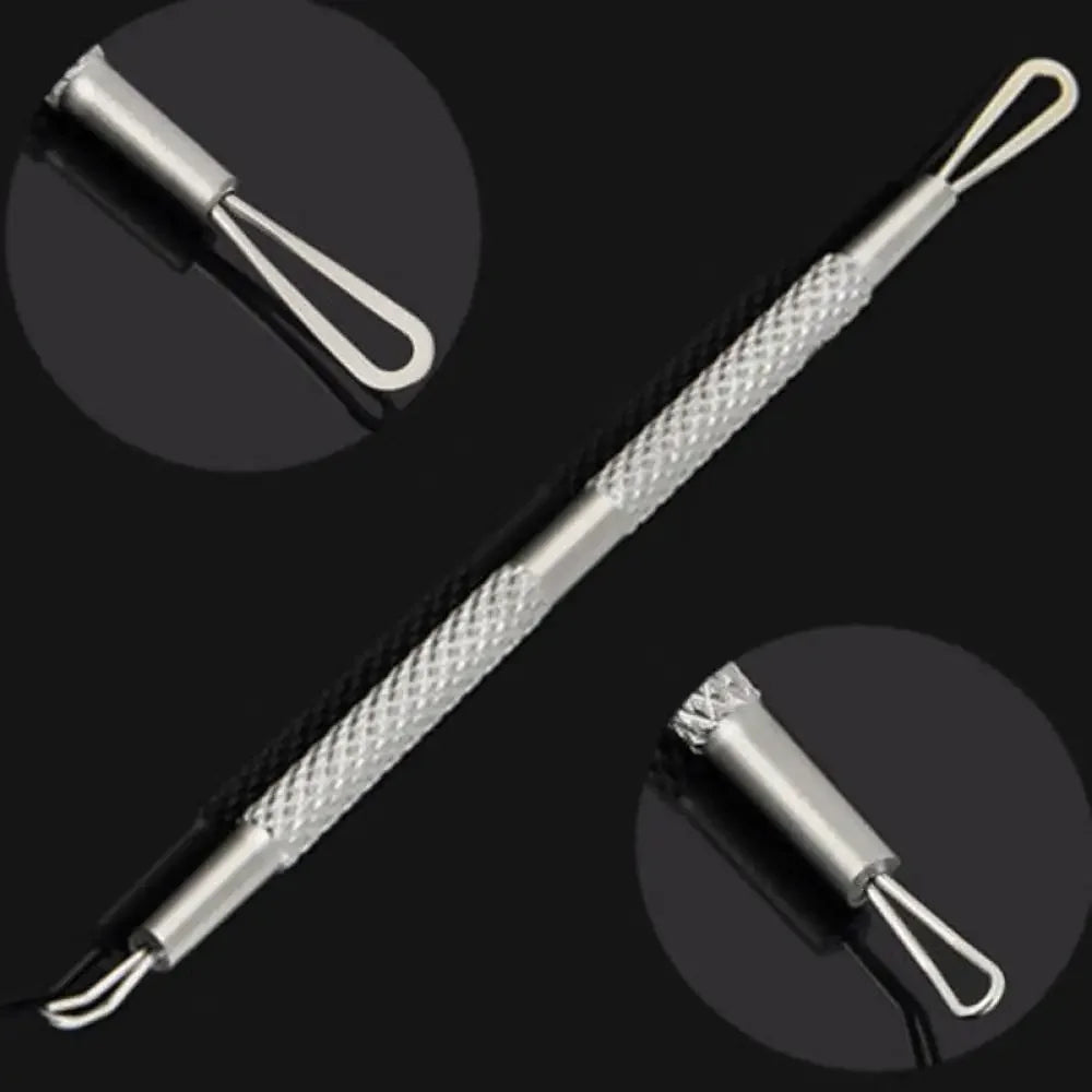 Stainless Steel Blackhead Tool 13cm double-ended needle tip and loop polished mirror finish corrosion-resistant