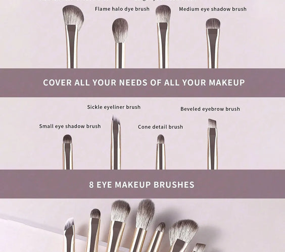 Champagne Wool Eye Brush Set