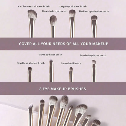 Champagne Wool Eye Brush Set - Beauty Bae