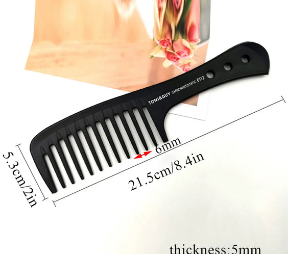 Black Flattop Wide-Tooth Comb