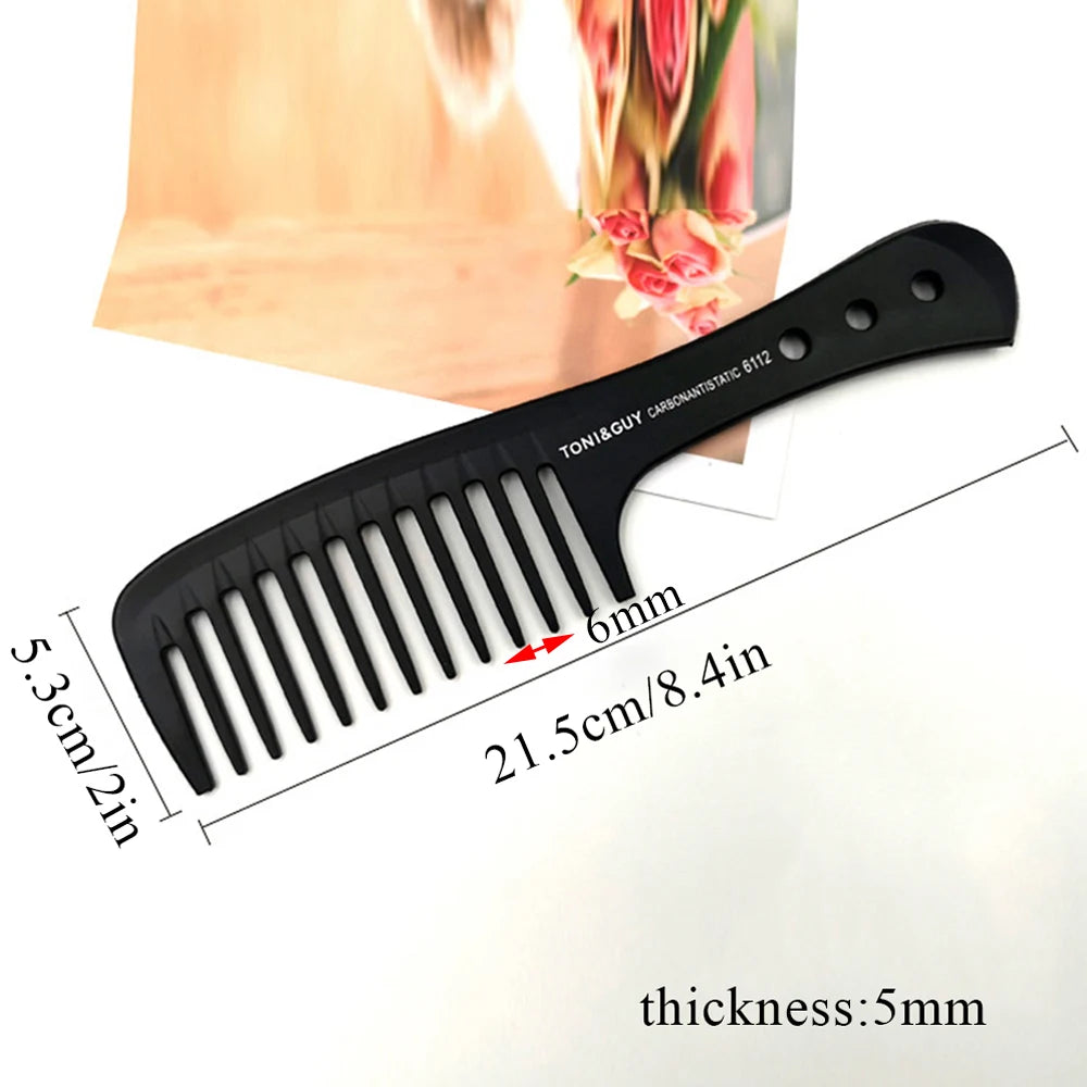 Black Flattop Wide-Tooth Comb