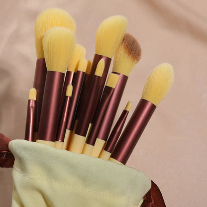 13pc Synthetic Makeup Brushes - Beauty Bae