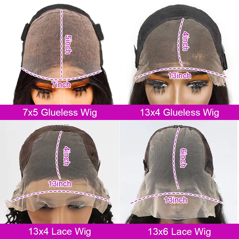 100% Human Hair Glueless Lace Front Wig 13x6 Short Bob Half Lace HD Frontal Brazilian Black Wear and Go by Beauty Bae