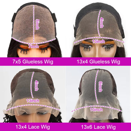 100% Human Hair Glueless Lace Front Wig 13x6 Short Bob Half Lace HD Frontal Brazilian Black Wear and Go by Beauty Bae