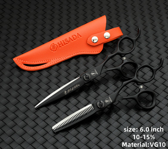 VG10 Black Salon Scissors 6.5in