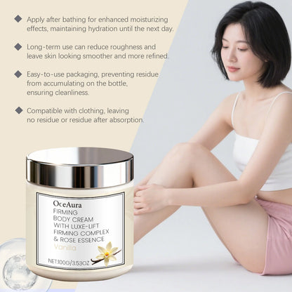 Vanilla Body Cream for Dry Skin Firming Intensive Moisturizer Winter Skincare Gift Set Hydrating Repair Anti Wrinkle by Beauty Bae