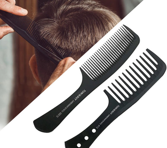 Black Flattop Wide-Tooth Comb