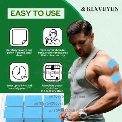 Tribulus Terrestris Transdermal Patches For Men Natural Testosterone Support Discreet Patch System 30 Patch Sleeve by Beauty Bae