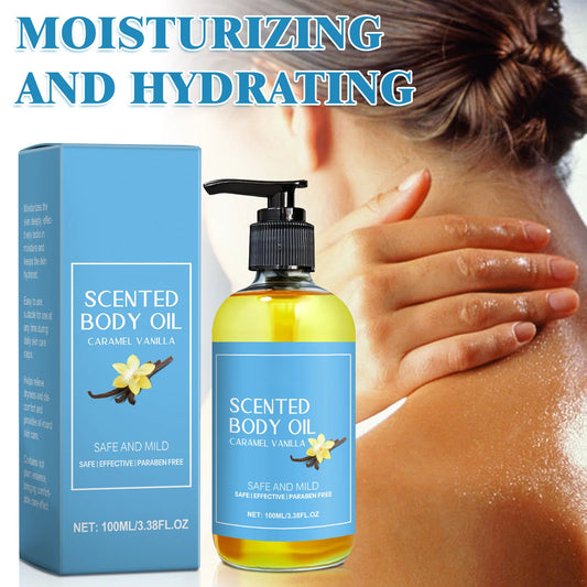 Vanilla Body Massage Oil for Moisturizing Skin Soothing Relaxation Relieves Stress Lasting Scent Spa Essential Oil 100ml by Beauty Bae