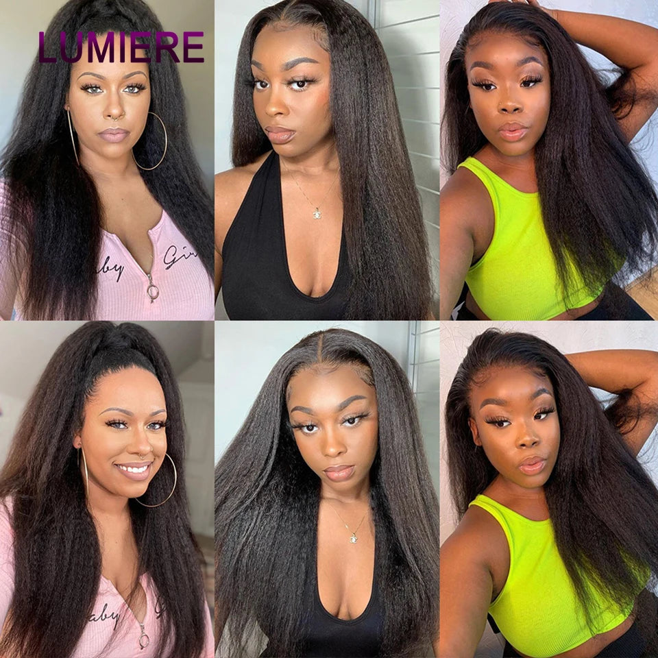 Lumiere Hair Kinky Yaki Straight Human Hair Bundle Virgin Unprocessed Double Weft Wholesale Premium Quality Extension by Beauty Bae