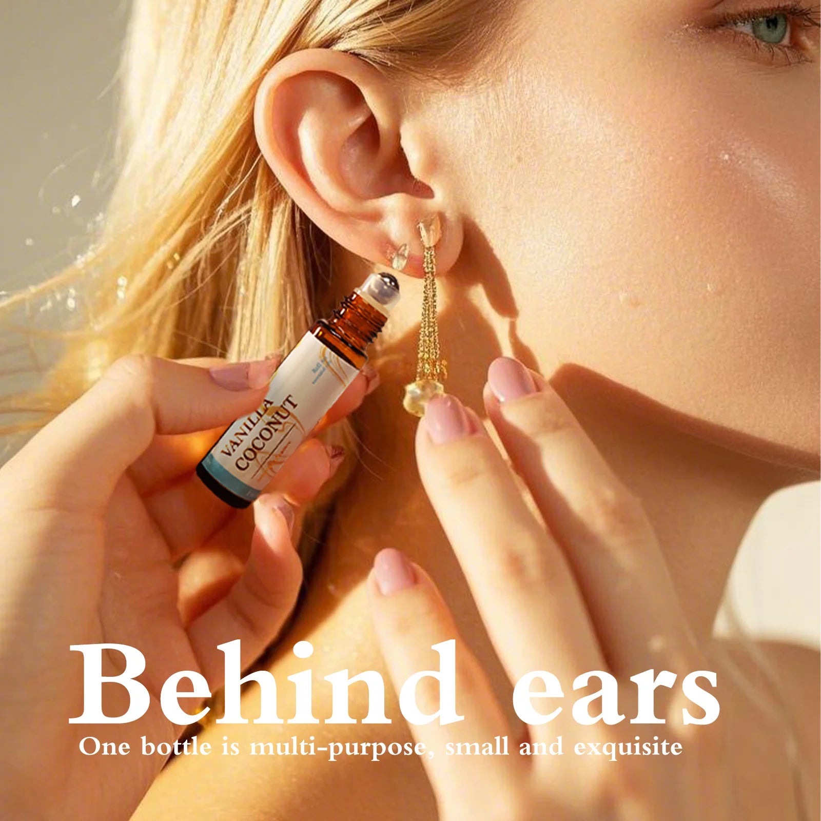 Vanilla Coconut Cotton Candy Marshmallow Aromatherapy Roll On Essential Oil For Relaxation Stress Relief 10ml Two Piece by Beauty Bae