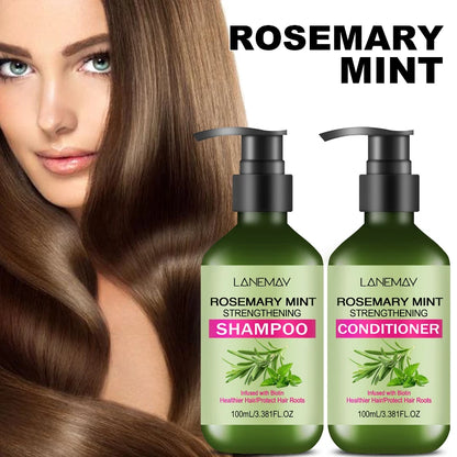 Rosemary Mint Strengthening Shampoo And Conditioner Set 2 Piece Unisex Hair Care 100ml Each by Beauty Bae