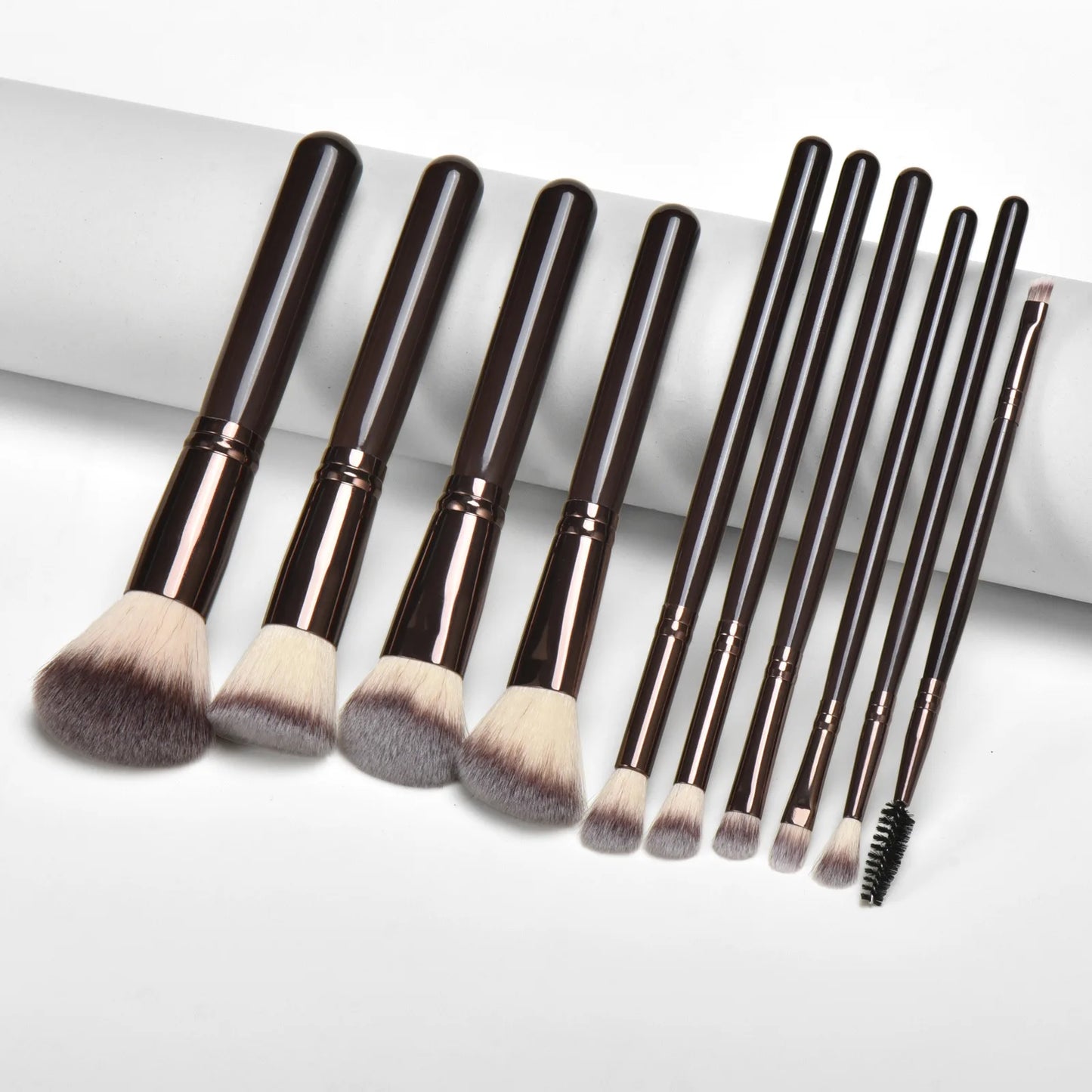 10pc Synthetic Makeup Brushes - Beauty Bae