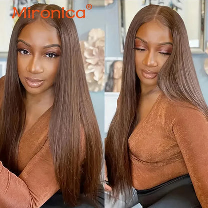 Straight Chocolate Brown Remy Human Hair Bundles For Women 100 G Per Piece Weaving Extensions by Beauty Bae