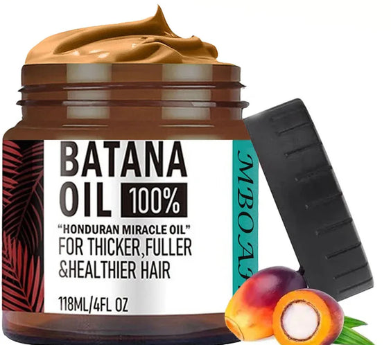 Batana Oil Hair Growth Mask 118ML bottle label states 100% pure organic Batana oil and net weight
