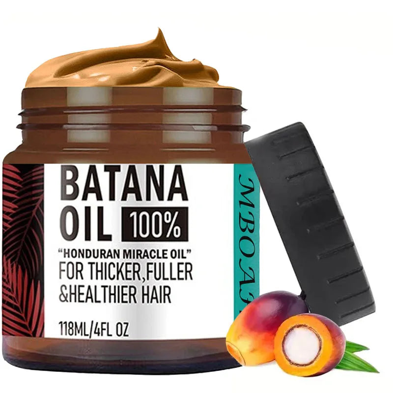 Batana Oil Hair Growth Mask 118ML bottle label states 100% pure organic Batana oil and net weight