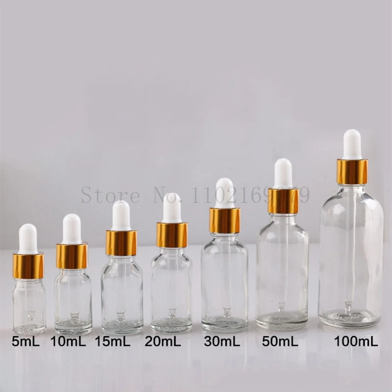 Glass Dropper Bottle Gold Cap
