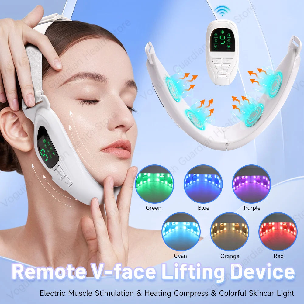 EMS V Face LED Chin Massager - Beauty Bae