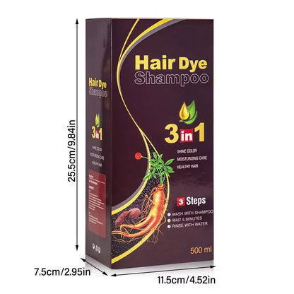 Herbal 3-in-1 Black Hair Dye - Beauty Bae