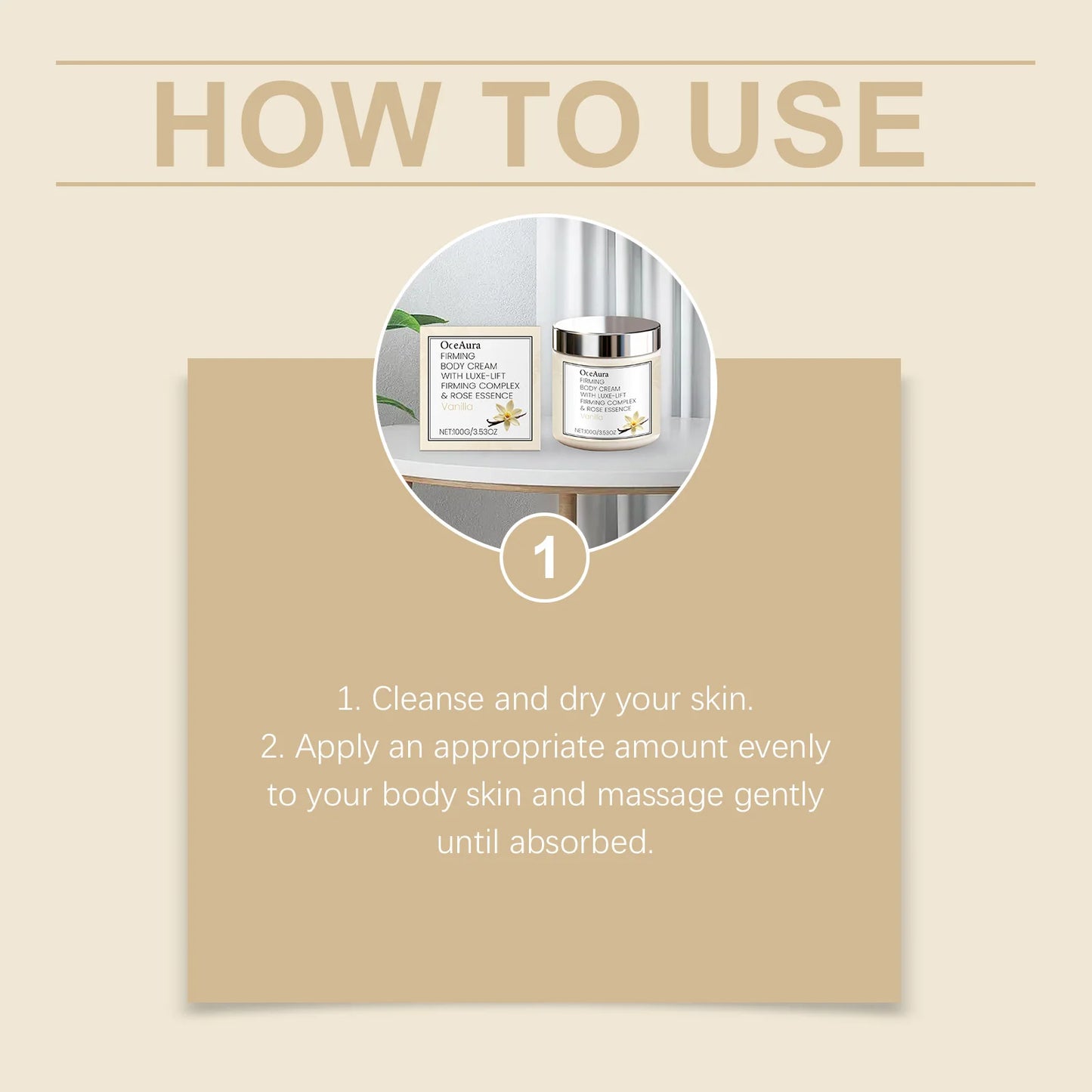 Vanilla Body Cream for Dry Skin Firming Intensive Moisturizer Winter Skincare Gift Set Hydrating Repair Anti Wrinkle by Beauty Bae