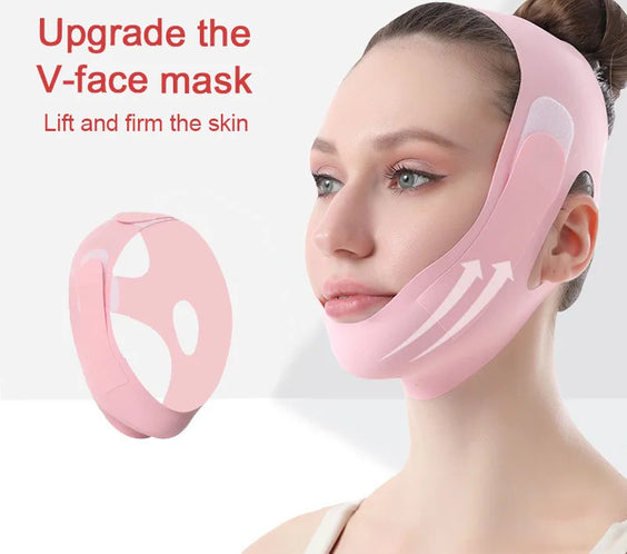V Line Chin Slimming Band rubber elastic chin and cheek lift belt single unit for temporary lower face compression