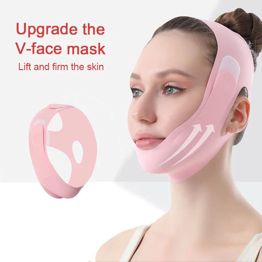 V Line Chin Slimming Band rubber elastic chin and cheek lift belt single unit for temporary lower face compression