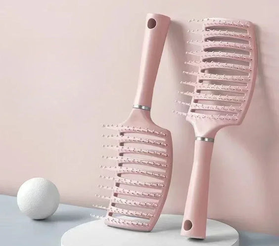 Wide Tooth Scalp Massage Comb 24cm ABS body with anti-static nylon bristles and non-slip ergonomic handle
