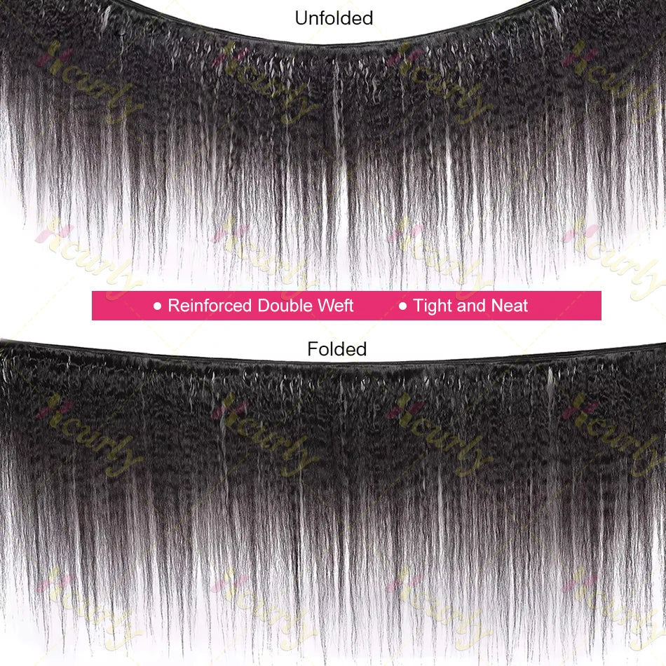 Kinky Straight Vietnamese Yaki Virgin Unprocessed 100 Percent Human Hair Weaving Extensions Remy Bundles by Beauty Bae