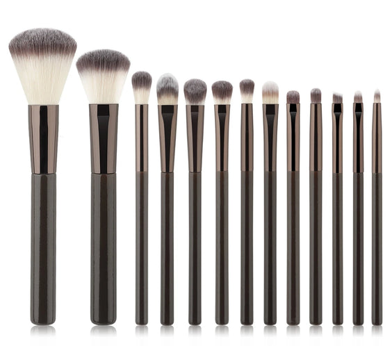 11pc Wood-Handle Brush Set