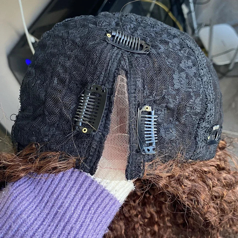 Chocolate Brown Body Wave 100 Percent Remy Indian Hair Wigs for Black Women Glueless U Part V Part Wigs 1x4 Opening Loose by Beauty Bae