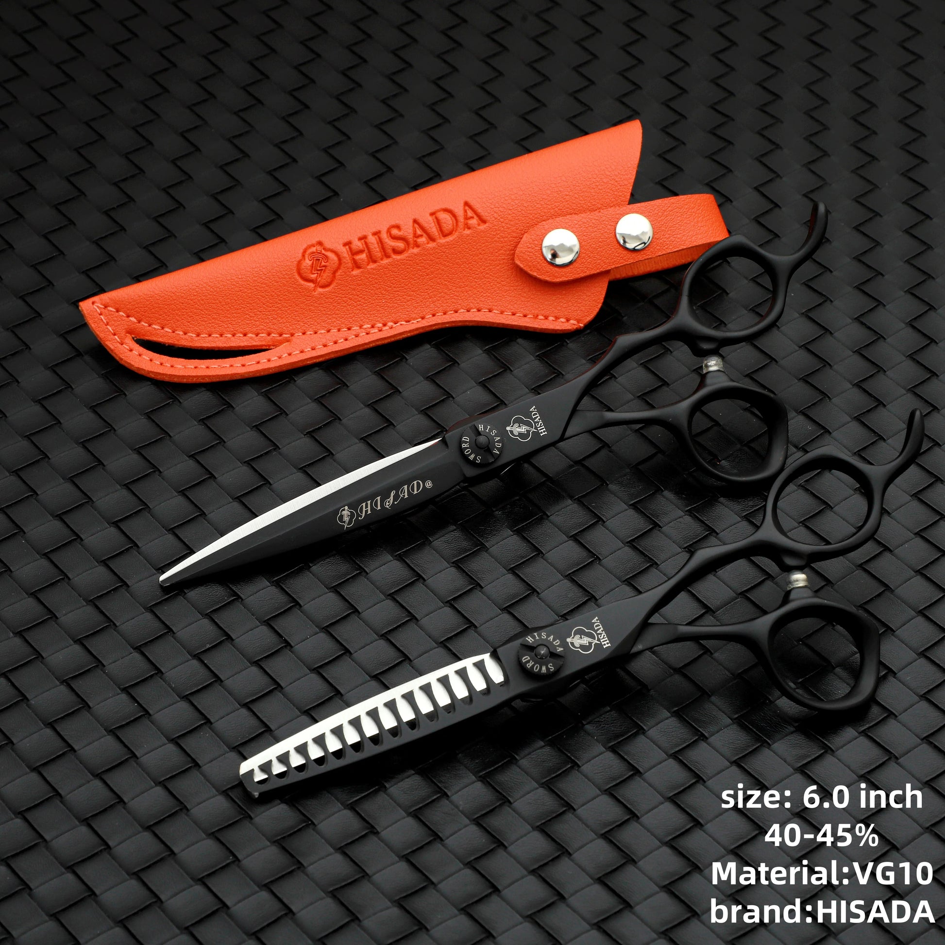 VG10 Black Salon Scissors 6.5in