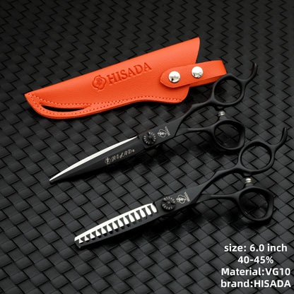 VG10 Black Salon Scissors 6.5in - Beauty Bae