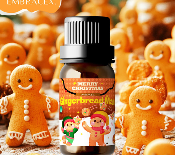 Gingerbread 10ml essential oil in amber glass bottle with EMBRACEX gift box and labeled origin Mainland China