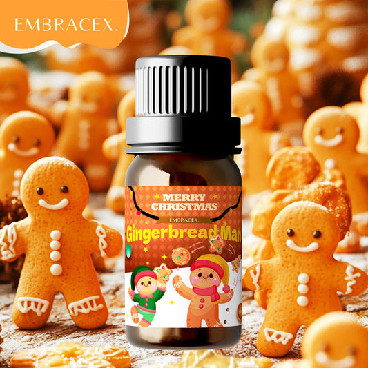 Gingerbread 10ml essential oil in amber glass bottle with EMBRACEX gift box and labeled origin Mainland China
