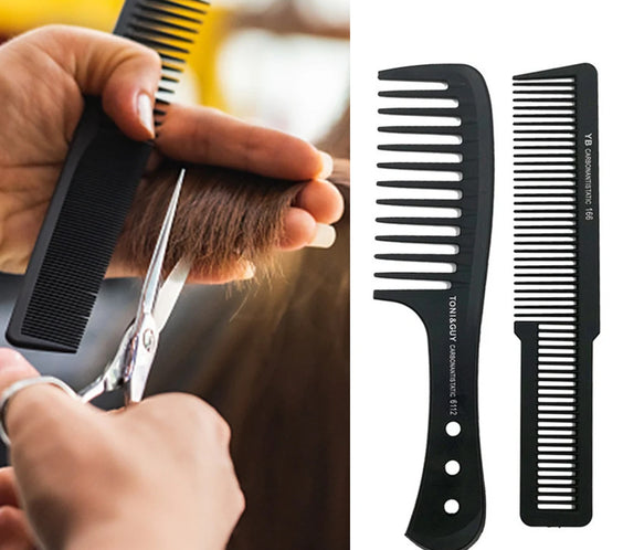 Black Flattop Wide-Tooth Comb