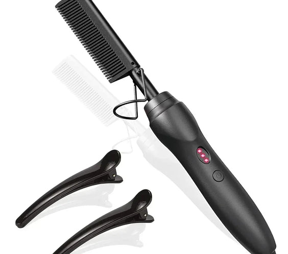 Pink Electric Hot Comb 210°C