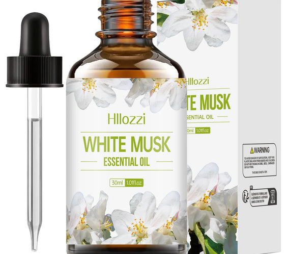 White Musk Vanilla Essential Oil bottle labeled CPNP registered 3 year shelf life origin Mainland China